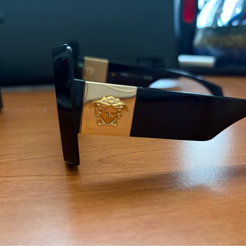 Versace Women’s Black Oversized Square Sunglasses - Picture 7 of 12